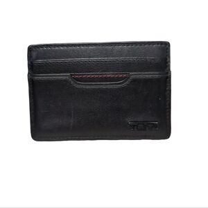 Tumi Black Leather Money Clip